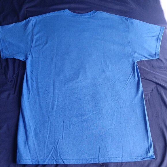 ThreadLess Weed Plant/Pizza Blue Short Sleeve Blue T-Shirt NWT - Picture 5 of 5